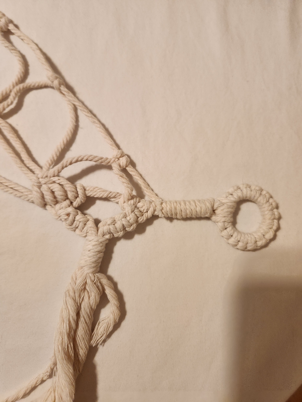 Macrame Stuffed Animal Toy Hammock Corner Storage Boho Nursery Cream - Picture 4 of 4